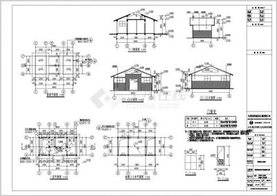 某仿古风格单层公共厕所建筑设计施工图