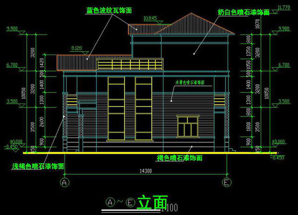 农村小别墅设计图三层错层建筑施工CAD图纸_房产_网